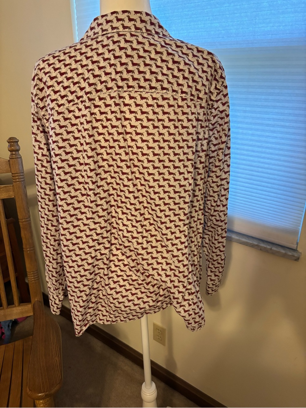 Talbots Dog Print Blouse - Picture 3 of 4